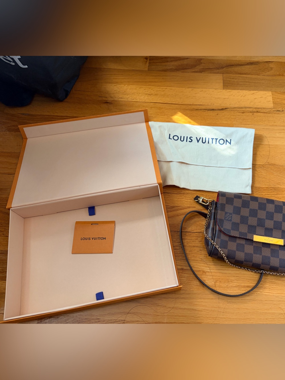 Louis Vuitton Mini Bag in Damier Ebene with Gold Hardware